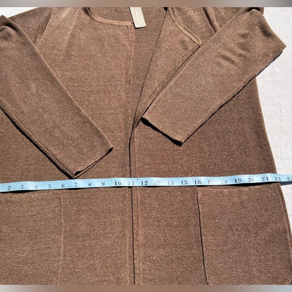 🧥JCREW NEW! Juliette Linen Collarless Cardigan Coat Duster in Pecan Brwn SzXS - Picture 6 of 12